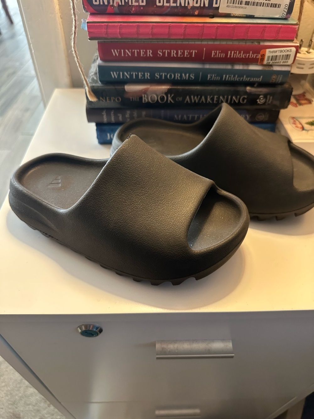 Kids Black Slide Sandals